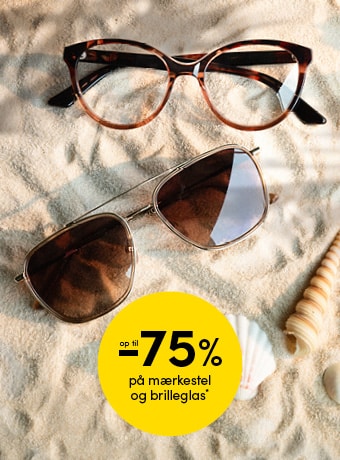 OP TIL 75% PÅ MÆRKEBRILLER